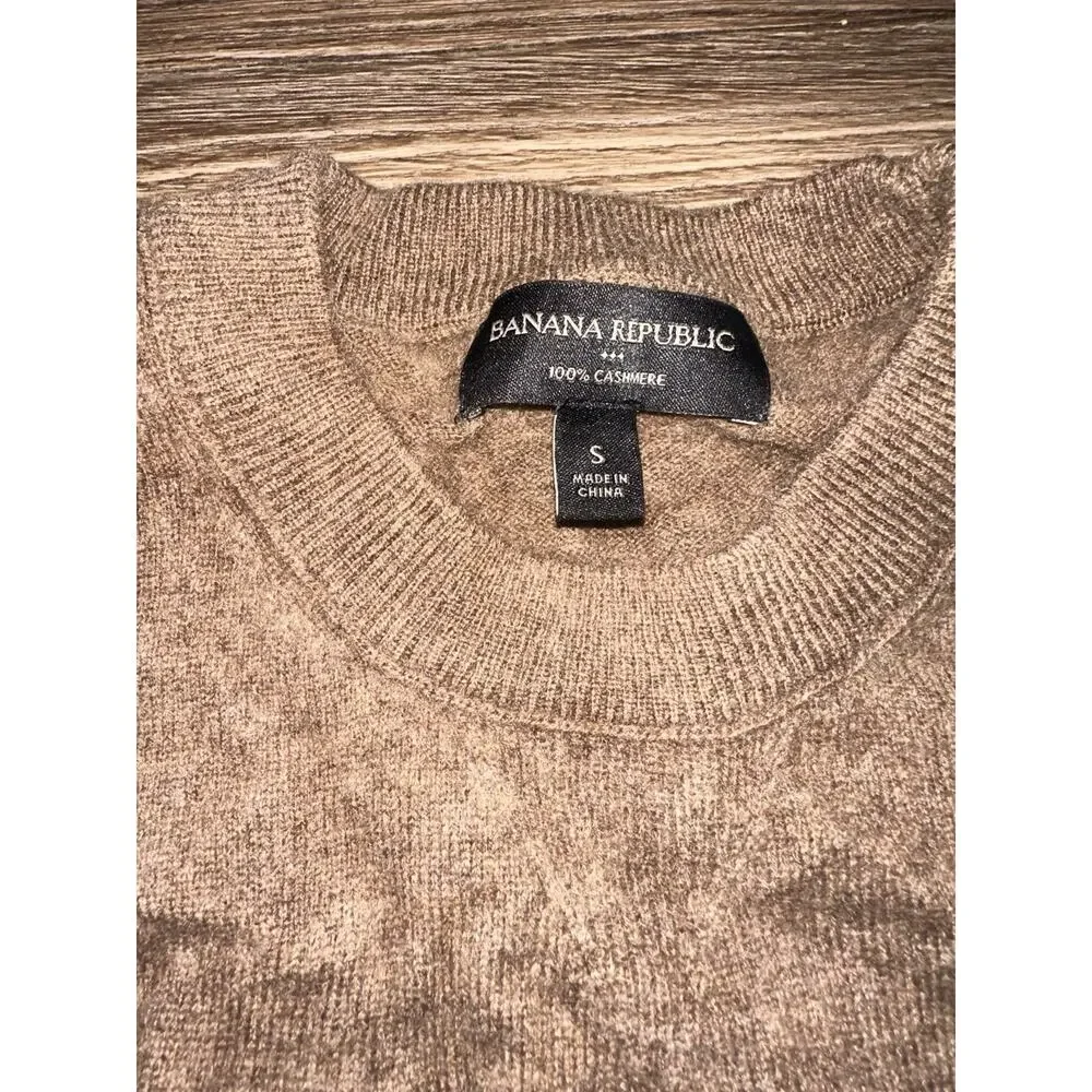 Banana Republic 100% Cashmere Sweat In Camel Men’s Size Small